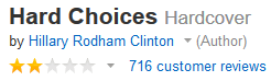 Hillary Clinton Hard Choices Negative Reviews Amazon