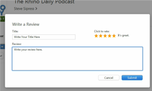 The Rhino Daily Podcast - Write A Review 2